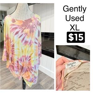 Zenana Outfitters Women's Tie-Dye Top - Multicolor